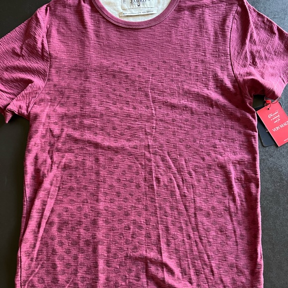 Men’s Medium Brand New short sleeve wine dotted shirt by Jared from Von Maur. - Picture 3 of 5